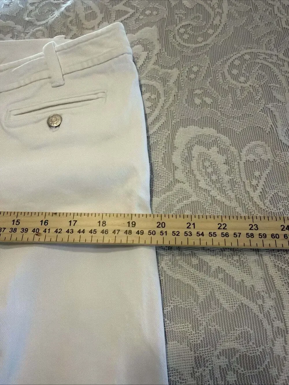 VNTG J Crew CITY FIT  White WideLeg Pants W35/L29 99% Cotton🫶No Stains Pristine